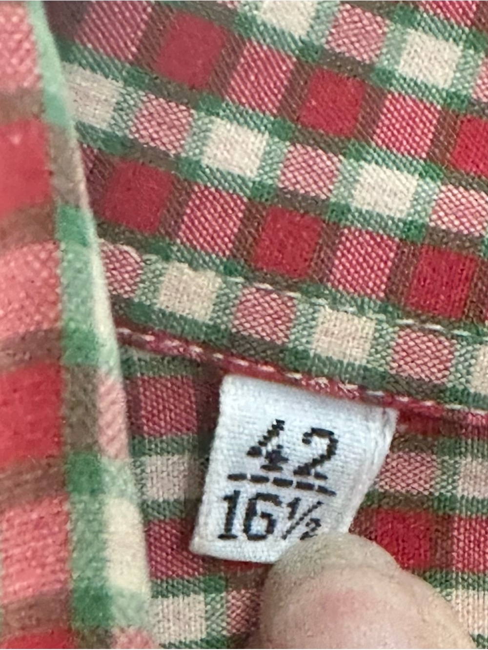 Vintage Valentino Chemises Men’s Plaid Button Down Shirt Size 42/16.5 - Picture 4 of 8